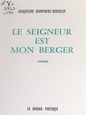 cover image of Le Seigneur est mon berger